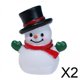 thumbnail image 1 of 2xMicro Muñeco de Nieve Soledad Estatua Miniatura para DIY Navidad, 1 of 10