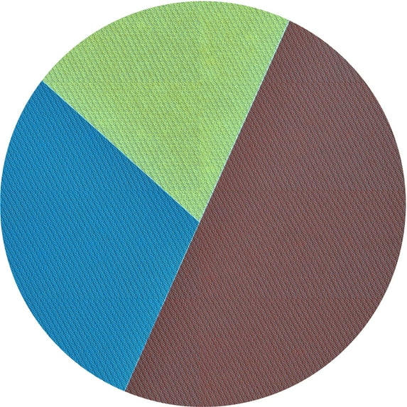 Ahgly Company Machine Washable Indoor Round Transitional Mint Green Area Rugs, 3' Round