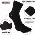 thumbnail image 5 of 5 Pairs Toe Socks Men's Crew Neck Cotton Running Casu, 5 of 5