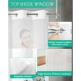 thumbnail image 4 of No Hook Shower Curtain with Snap-in Liner, Botanical Flowers Waterproof Fabric Bathroom Curtains, Simple Country Wild Florals Plants Bath Curtains & Mesh Top Window 72"x96" Extra Long, 4 of 6