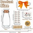 thumbnail image 2 of 12Pcs Thanks Favors Glass Bottles DIY Candy Jars with Orange Ribbons and Stickers Jars Mini Containers with Lid 3.4oz/100ml for Thanksgiving Day Party Guests Candy Present Jar Decor for DIY, 2 of 9