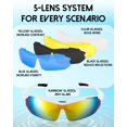 thumbnail image 3 of Gafas de Sol para Ciclismo Hurdilen Polarizadas UV400 con 5 Lentes Intercambiables Unisex, 3 of 7