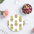thumbnail image 4 of RYLABLUE Pineapple Set of 8 Round Coaster for Drinks, Absorbent Ceramic Stone Coasters Cup Mat with Cork Base for Home Kitchen Room Coffee Table Bar Decor, 4 of 5