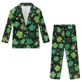thumbnail image 4 of Xoenoiee Green Shamrock Print Boys' Formal Suits Set Tuxedo Suit with Adjustable Waist St. Patrick's Day Teen Boy Dress Blazer Set Clothes fot Wedding Party, 5-6 Years, 4 of 7