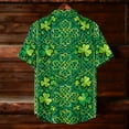 thumbnail image 6 of PNTUTB Men's St. Patrick's Day Fashion Print Casual Loose Comfort Collared Button Down Short Sleeve Blouse, 6 of 6