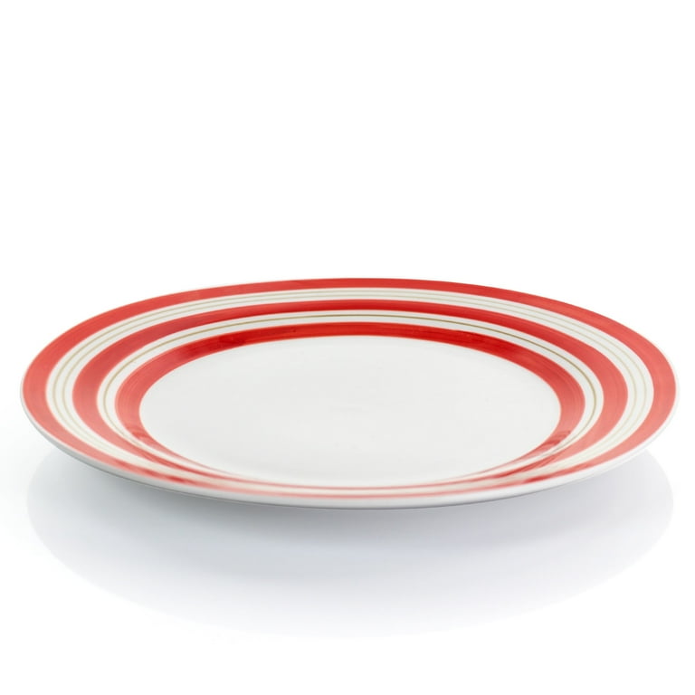 Gibson Home Sunset Stripes 12 Piece Round Fine Ceramic Dinnerware