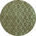 thumbnail image 1 of Ahgly Company Indoor Round Abstract Light Blue Modern Area Rugs, 3' Round, 1 of 4