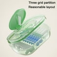 thumbnail image 1 of vnanda Medicine Dispenser Box Portable Sealed Box Moisture-proof Mini Clear Visible One Week Box Dispenser for Outdoor, 1 of 7