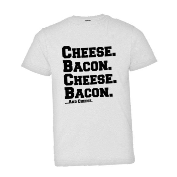 PleaseMeTees™ Youth Cheese and Bacon Grease I Love Pizza HQ Tee