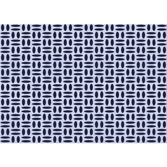 Ahgly Company Indoor Rectangle Patterned Heavenly Blue Area Rugs, 7' x 10'