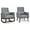 Gray, variant on Costway Set of 2 Dual-use Upholstered Rocking Chair w/Pillow Light Grey
