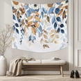 thumbnail image 5 of Orange Blue Botanical Tapestry for Bedroom Wall Hanging Tapestry, Weeping Fall Eucalyptus Leaves Ceiling Backdrop Tapestries Poster Blanket Wall Decor for Teens Room Living Room Dorm 39" x 59", 5 of 8
