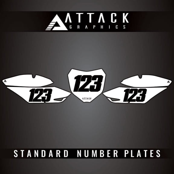 Attack Graphics Number Plate Backgrounds for Honda CRF250R 2014