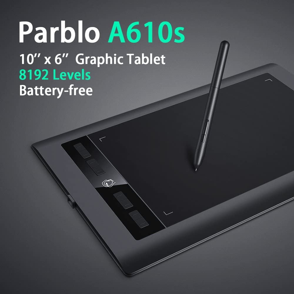 Parblo 8192 Levels Battery-Free Stylus Pen Parblo A640 Graphics Drawing Tablet Wireless Digital Pen Stylus for Parblo A610s 
