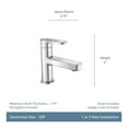 thumbnail image 4 of Moen Laris Chrome One-Handle Single Hole Modern Bathroom Sink Faucet with Optional Deckplate and Spring Loaded Drain Assembly, 4 of 4