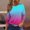 Sky Blue, variant on Summer 2025 Womens Tops Casual Summer Pullover Tshirt Gradient Shirt Round Neck T Shirt Three Quarter Length Sleeve Tops