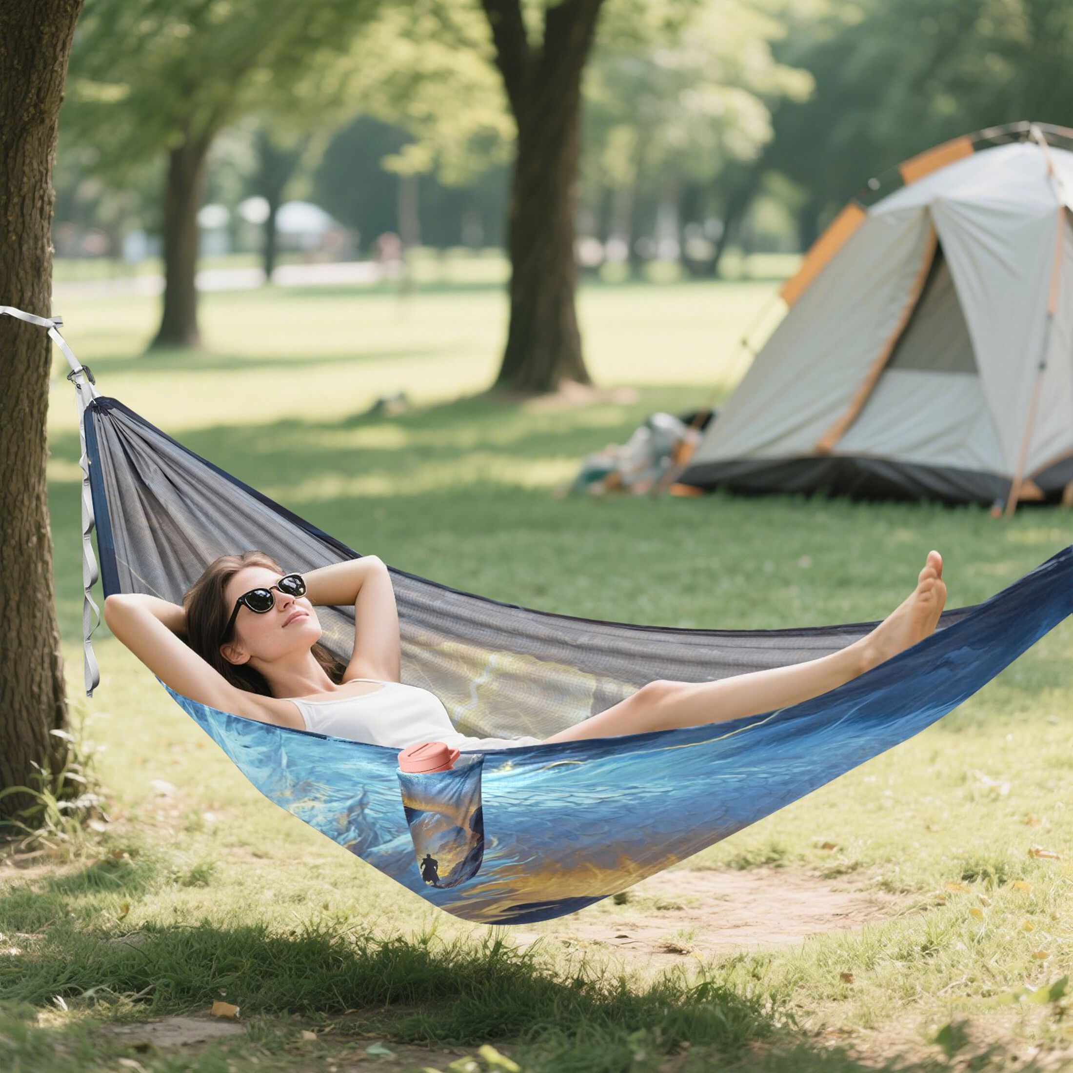 Hammock Camping Hammock Nylon Portable Hammock Travel Camping Hammock The Big White Dragon
