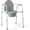 Standard Seat, variant on Steel Folding Bedside Commode with Elongated Seat, 7.5 QT Bucket, 350 lb Capacity, Easy Cleaning, Tool-Free Assembly, Gray