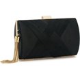 thumbnail image 1 of Bolso de mano SSuperp con flecos negro 17,5 x 7 x 11,5 cm, 1 of 5
