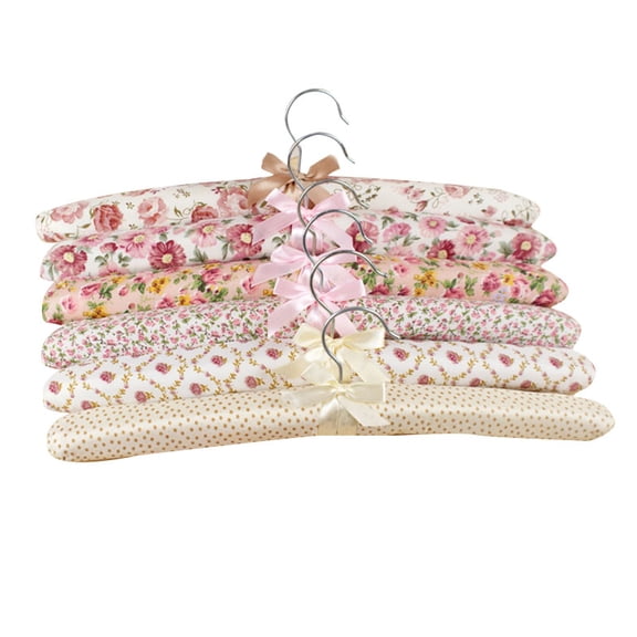 5 Pack Satin Padded Clothes Hangers – Soft Fabric Covered Non-Slip Hangers for Delicate Dresses, Lingerie & Sleeveless Clothing