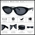 thumbnail image 6 of SA106 Womens Classic Mod Soft Cat Eye Plastic Sunglasses / Black Frame - Black Lens, 6 of 8