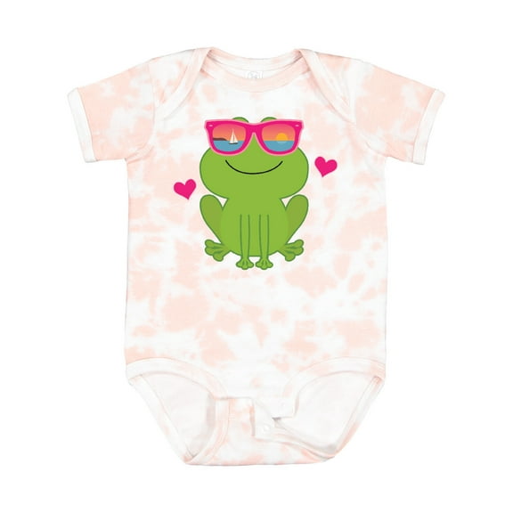 Inktastic Summer Frog Beach Vacation Sunglasses Girls Baby Bodysuit