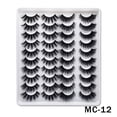 thumbnail image 1 of False Eyelashes Faux Mink Lashes 20 Pairs Long Dramatic Fluffy Volume Natural Fake Eyelashes Value Pack MC-12, 1 of 5