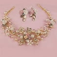 thumbnail image 1 of Pearl Flower Crystal Rhinestone Wedding Bridal Headband Clip Hair Band Handmade, 1 of 4