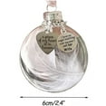 thumbnail image 3 of Clear Christmas Ornament Feather Ball Round Clear Plastic Ball Ornaments Christmas Tree Memorial Hanging Pendant Gift, 3 of 9