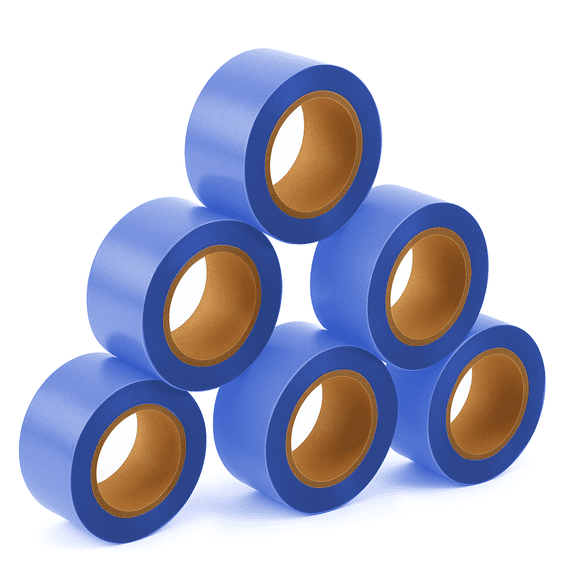 SINGHAL 5 Pack Blue Flagging Tape,1 Inch width 150 ft Length, for marking, barricading and flagging various areas | Highly Visible l Non Adhesive