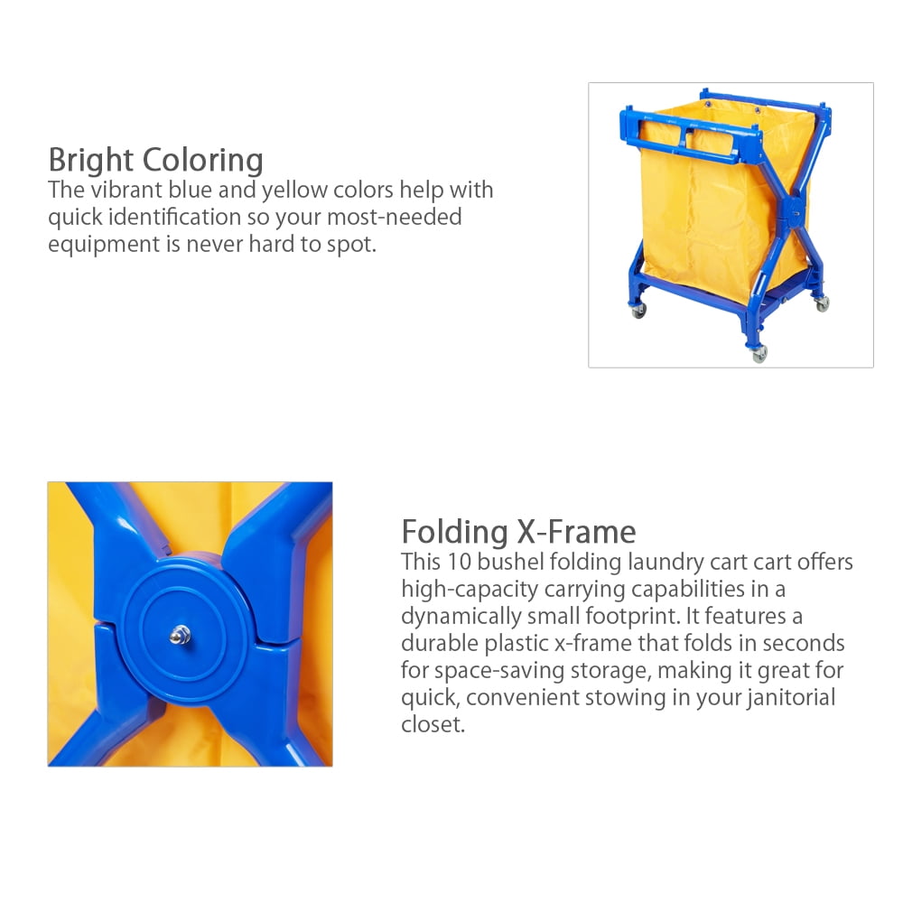 X Shape Plastic Heavy Duty Laundry Hamper Laundry Cart