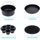 thumbnail image 2 of Accesorios para freidoras de 8 pulgadas, 10 piezas para Gowise Phillips Cozyna Airfryer XL 3.8QT-5.8QT, regalo adicional: 4 agujas para barbacoa (10 piezas negras) - DKSFJKL, 2 of 5
