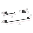 thumbnail image 3 of Isla 3-Piece Bathroom Hardware Set in Matte Black, 3 of 10