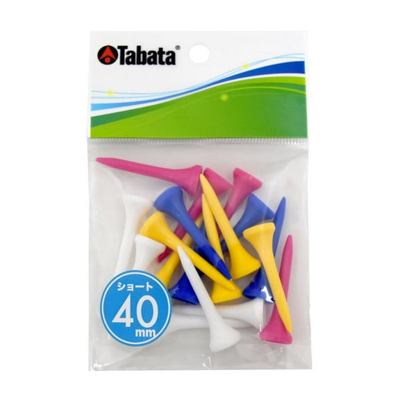 Tabata GOLF GV1418 Slim Tee Short 1.57 Inch, 40mm, 18 Pack, Assorted Colors
