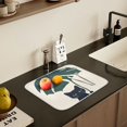 thumbnail image 5 of Yayeee Drying Mat for Kitchen Counter Dishes Microfiber Coffee Decorative Pad, Black Cat Plants, 5 of 9