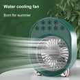 thumbnail image 5 of Portable Mini Air Cooler, Air Humidification Refrigerated Fan Cold Fan with 3 Speeds & LED Light, for Room, Office, Camping (Green), 5 of 9