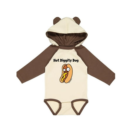 

Inktastic Hotdog Hot Diggity Dawg! Gift Baby Boy or Baby Girl Long Sleeve Bodysuit