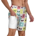thumbnail image 3 of Picia Cute French Bulldog pattern Mens Swim Trunks with Compression Liner Stretch Beach Shorts Quick Dry with Zipper Pockets No-Chafing Board Shorts-X-Large, 3 of 9