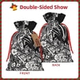 thumbnail image 2 of Pofeuu Gothic Skull Floral Art Print Burlap Bags with Drawstrings Drawstring Gift Bags Pouch Bag for Thankgiving Birthday Party Gift Wrapping Treats and Party Favors-Medium, 2 of 9
