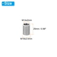 thumbnail image 2 of Uxcell 2Pcs M18xM14x25mm Male to Female Stainless Steel Thread Repair Insert, Silver Tone, 2 of 7