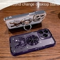 thumbnail image 1 of 3D Astronaut Design Electroplated Protective Phone Case With Ring Kickstand For Apple IPhone 13 14 Pro Max Plus, 1 of 5