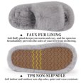thumbnail image 2 of Women's Open Toe House Slippers,Soft and Cute Fluffy Faux Plush Indoor Outdoor Non-slip Bedroom Slippers/Gray, 2 of 8