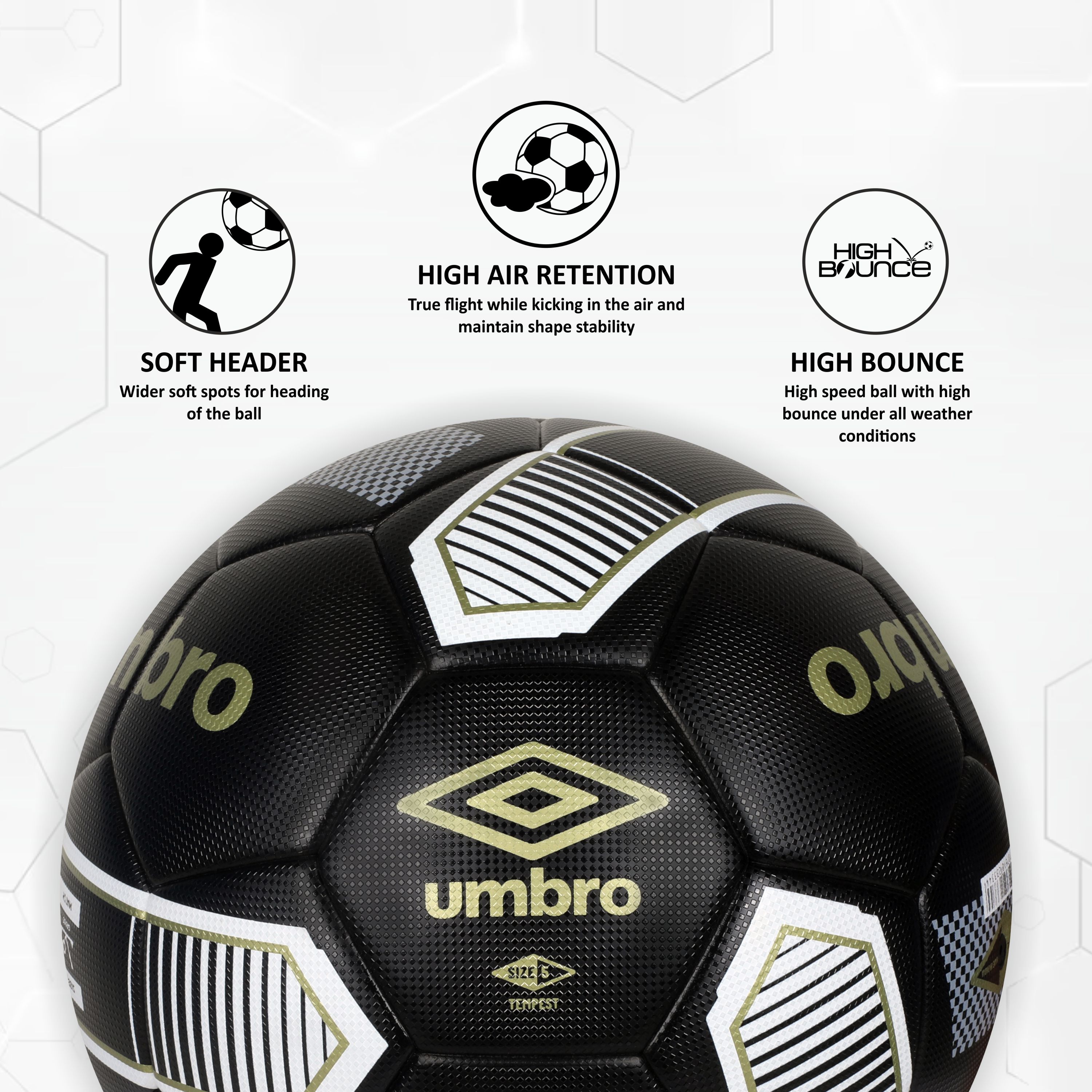 Umbro Tempest Soccer Ball, Size 5, NFHS Certified photo 8