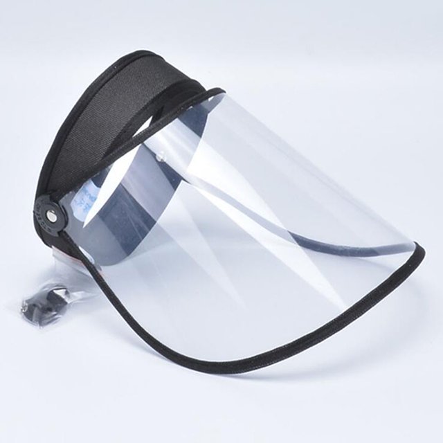 Anti-droplet Empty Top Hat Safety Face Protector Proof Anti-Spitting Cover Cap black