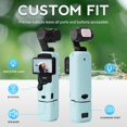 thumbnail image 3 of DJI Pocket 3 Silicone Protection Kit: Blue Camera Body Cover, Lens Guard, Screen Protector, 1/4 Threaded Handle Sleeve, Battery Handle Case, Microphone Shield & Anti-Loss Strap – Complete Gimbal, 3 of 6