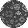 thumbnail image 1 of Ahgly Company Tapis d'Intérieur Lavable en Machine Carré Gris Transitionnel, 3 Pieds Carré, 1 of 7