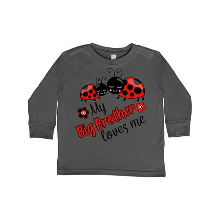 

Inktastic My Big Brother Loves Me with Cute Ladybugs Gift Toddler Boy or Toddler Girl Long Sleeve T-Shirt