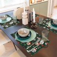 thumbnail image 6 of Placemats Set of 4 / 6, Festive Forest Friends Placemats for Dining Table Indoor/Outdoors Heat Resistant Washable Placemats 18" x 12", 6 of 8
