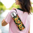 thumbnail image 6 of 20 Oz Black Sunflower Coffee Tumbler Double Wall Insulated Stainless Steel Water Bottle | Metal Reusable Thermoses Flask with Cup Cap | Leak & Sweat Proof with Anti-Dust Lid, 6 of 7