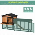 thumbnail image 3 of Black 69" Wooden Rabbit Hutch & Run Box - Outdoor Bunny House Enclosure for Rabbits & Small Animals - Secure, Spacious, Easy-Clean Design, 3 of 7